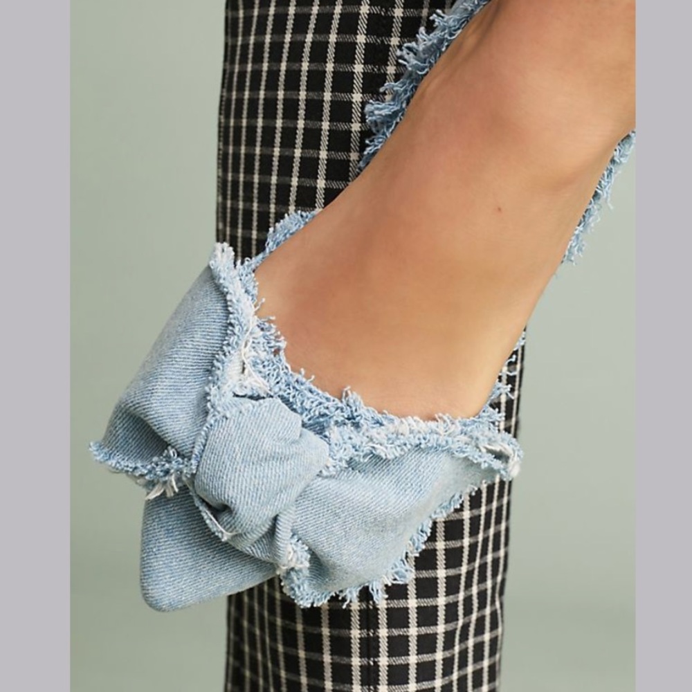 🆕NIB RARE Seychelles bow tie flats - denim flats - Picture 2 of 8